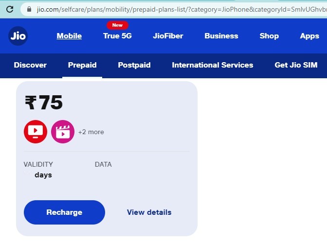 केवल 75 रुपये में मिल रहा है Jio Sim Recharge Plan अनलिमिटेड कॉलिंग के साथ डाटा और एसएमएस, जानिए Day Validity